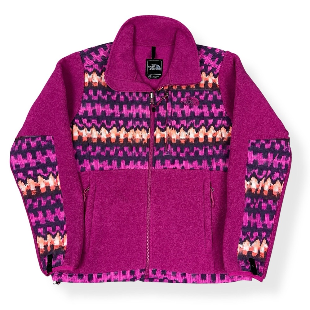 The North Face Women's‎ Pink Aztec Tribal Full Zip Denali Jacket Size M Polartec